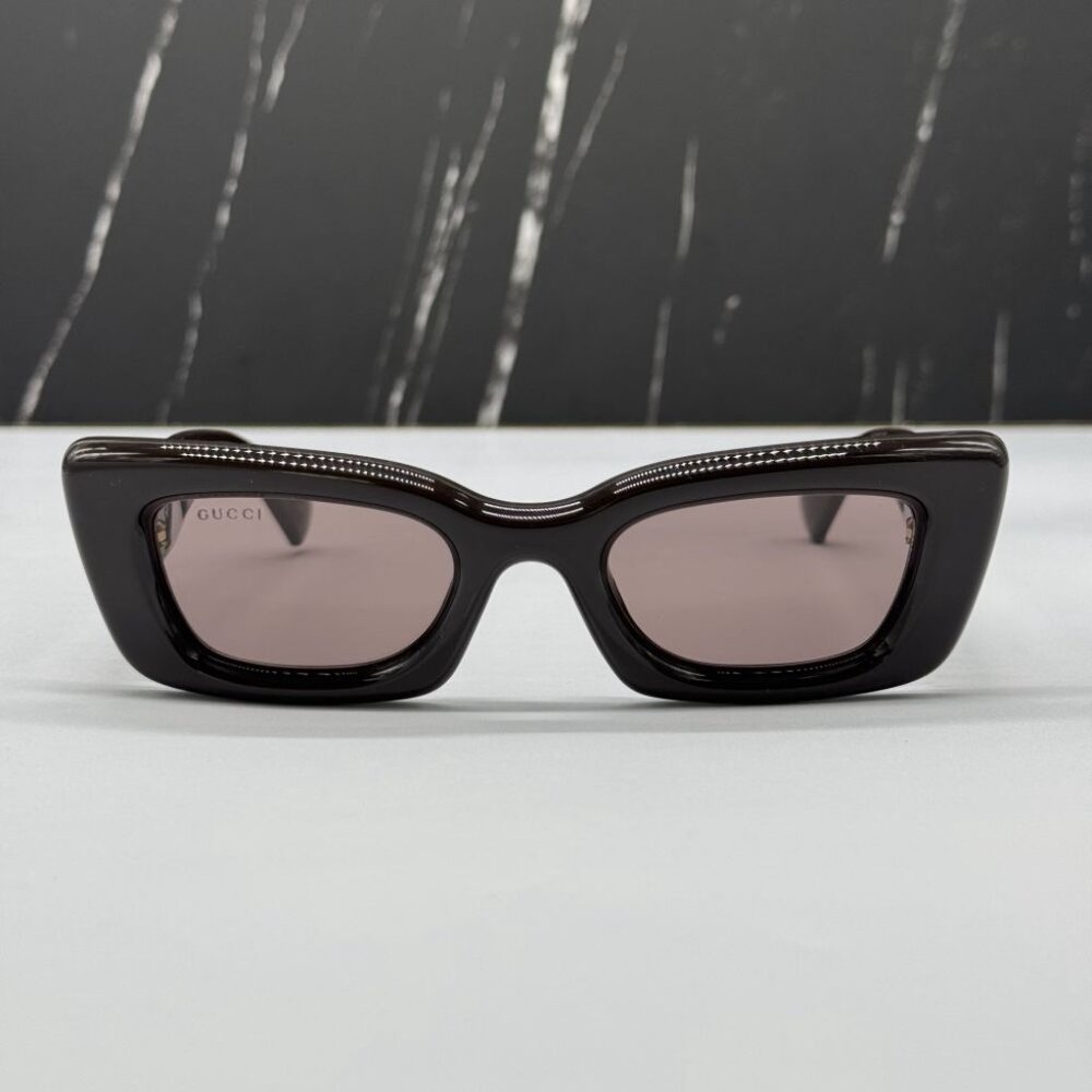 NEW GG1827S 004 GUCCI SHINY BROWN/VIOLET WOMEN GUCCI SUNGLASSES - Picture 3 of 13